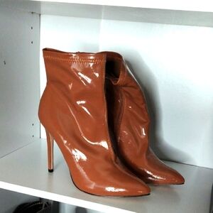 Elegant Tan Stiletto Ankle Boots
